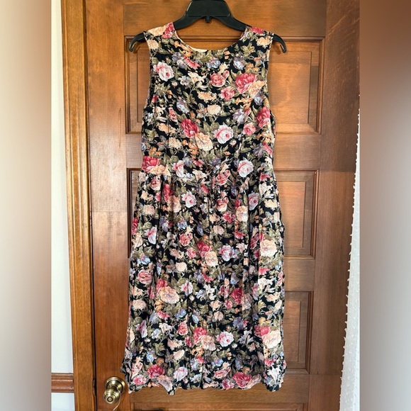 Vintage Bryn Connelly Floral A Line Dress - Picture 4 of 5